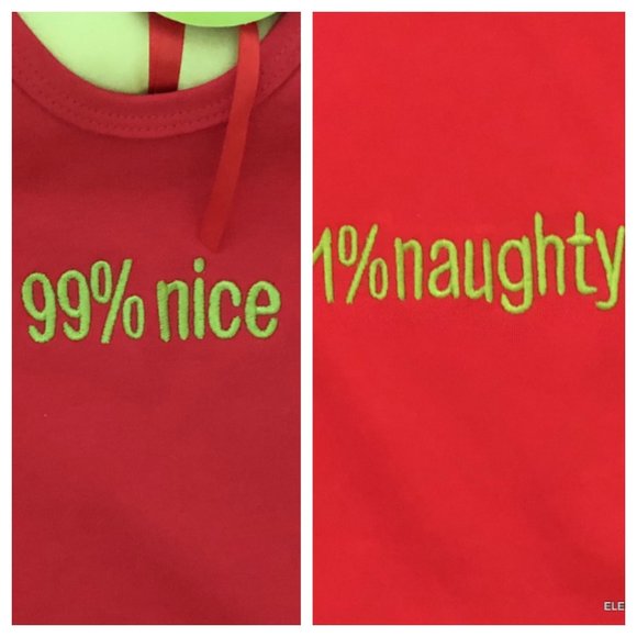 Mud Pie Baby's First Christmas 3-6 mos One Piece Naughty or Nice Boy Girl - Picture 2 of 8